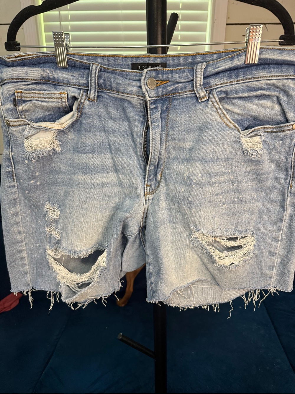 Judy Blue Light Blue Distressed Denim Cutoff Shorts